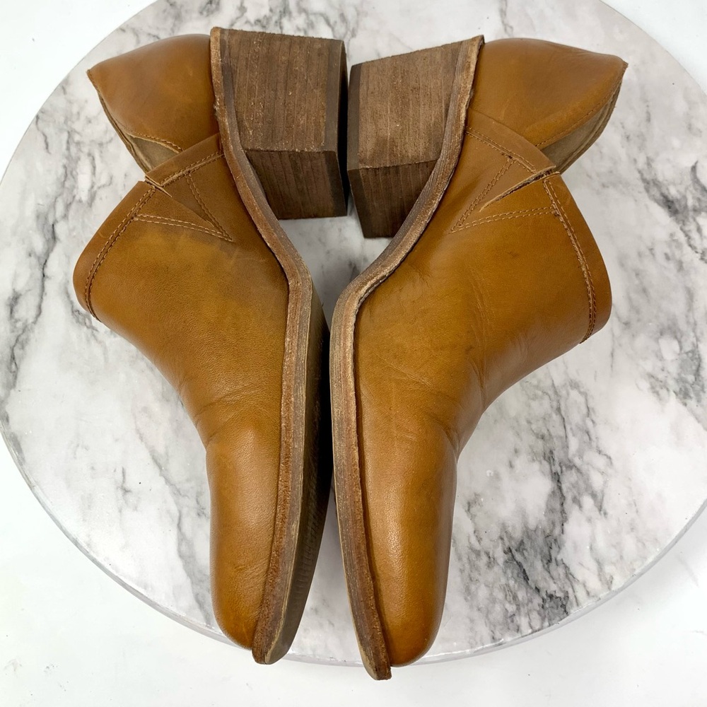 Madewell The Brady Brown Leather Pointed Toe Lowcut Booties 9.5 Classic Boho - Picture 7 of 16